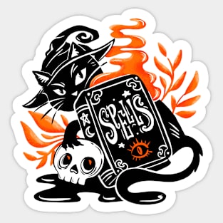 Spells cat Sticker